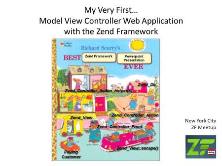My Very First… Model View Controller Web Application with the Zend Framework New York City ZF Meetup.