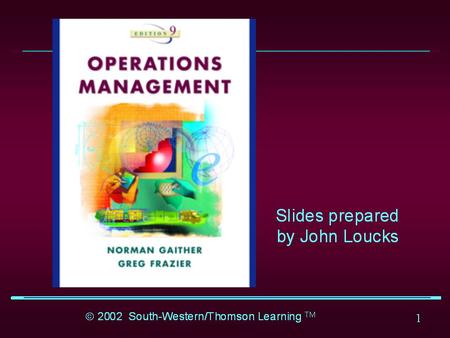 1. 2 Chapter 1 Introduction to Operations Management.