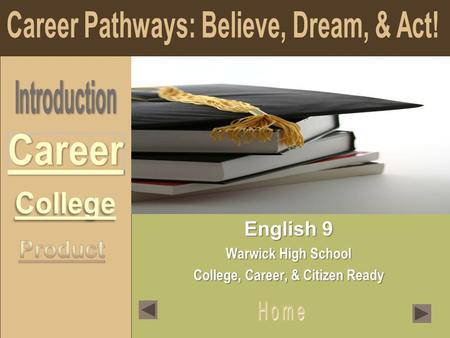 English 9 Warwick High School College, Career, & Citizen Ready.