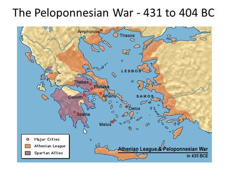 The Peloponnesian War to 404 BC