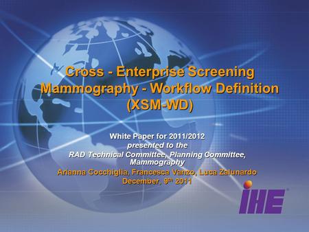 White Paper for 2011/2012 presented to the