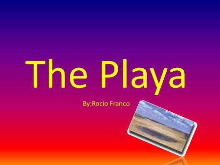 The Playa By:Rocio Franco. Geographical Location Found in the Southern High Plains in the United States. Usually in round depressions or flat landscapes.