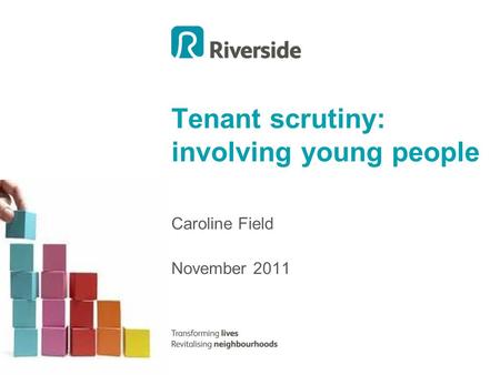Tenant scrutiny: involving young people Caroline Field November 2011.