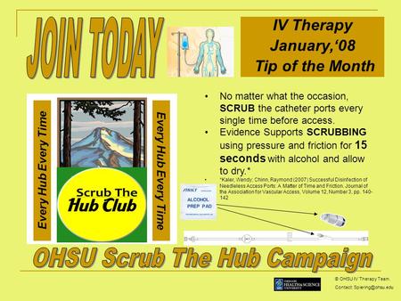 OHSU Scrub The Hub Campaign