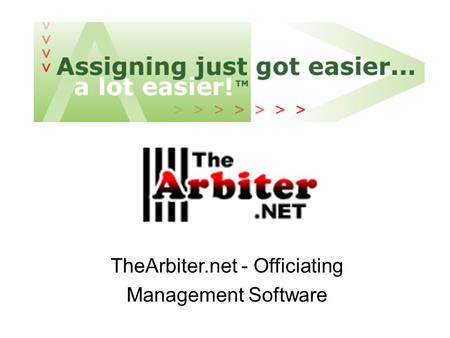 TheArbiter.net - Officiating Management Software