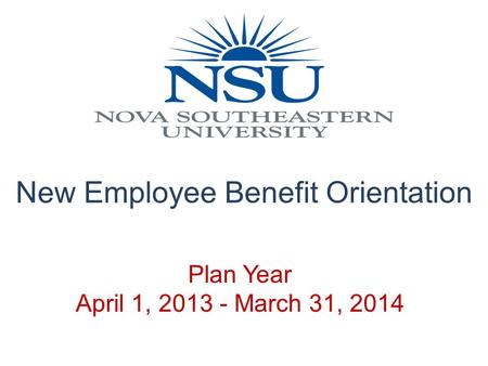 New Employee Benefit Orientation