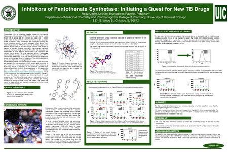Inhibitors of Pantothenate Synthetase: Initiating a Quest for New TB Drugs Reaz Uddin, Michael Brunsteiner, Pavel A. Petukhov* Department of Medicinal.