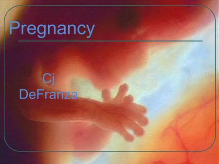 Pregnancy Cj DeFranza.