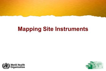 Mapping Site Instruments. Introduction The Mapped Instrument is a tool that guides you in matching your site specific Instrument and materials to the.