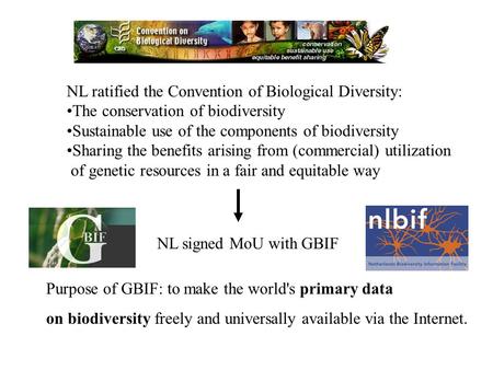 NL ratified the Convention of Biological Diversity: