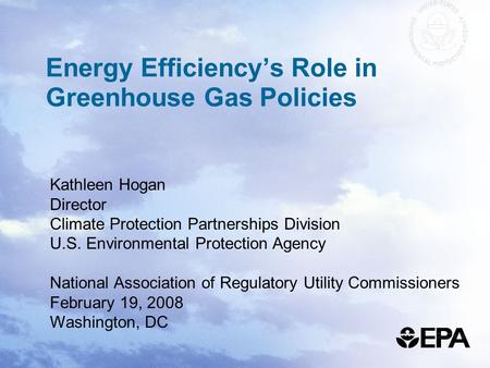 Energy Efficiency’s Role in Greenhouse Gas Policies