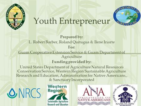 Youth Entrepreneur Prepared by: