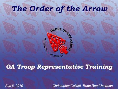 OA Troop Representative Training