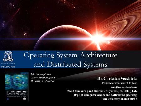 Operating System Architecture and Distributed Systems