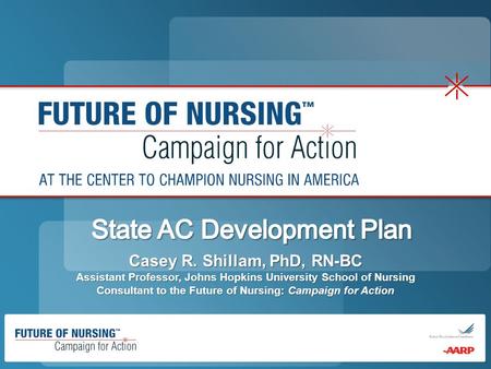 Casey R. Shillam, PhD, RN-BC Assistant Professor, Johns Hopkins University School of Nursing Consultant to the Future of Nursing: Campaign for Action.
