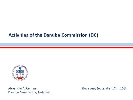 Activities of the Danube Commission (DC)