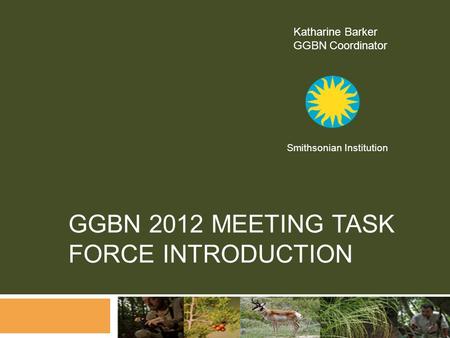 GGBN 2012 MEETING TASK FORCE INTRODUCTION Katharine Barker GGBN Coordinator Smithsonian Institution.