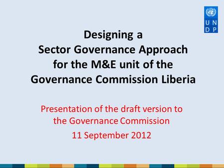 Presentation of the draft version to the Governance Commission