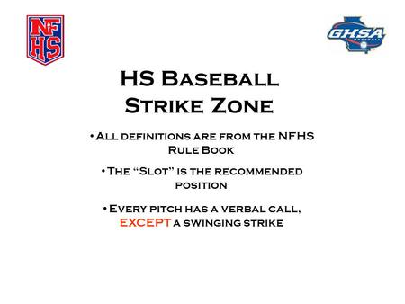 HS Baseball Strike Zone