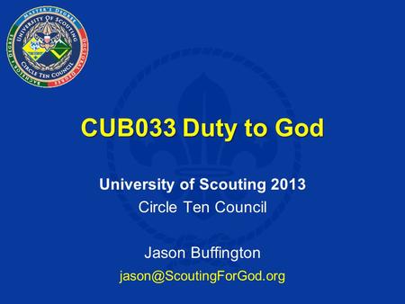 University of Scouting 2013