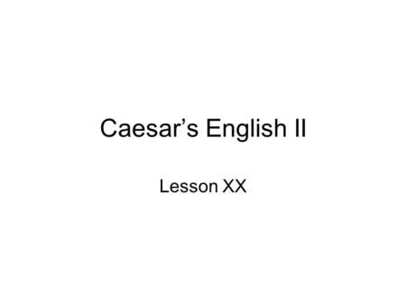 Caesar’s English II Lesson XX. epithet n. (EP-ih-thet): a characterizing term Spanish: epíteto The English noun epithet comes from the Latin epitheton,