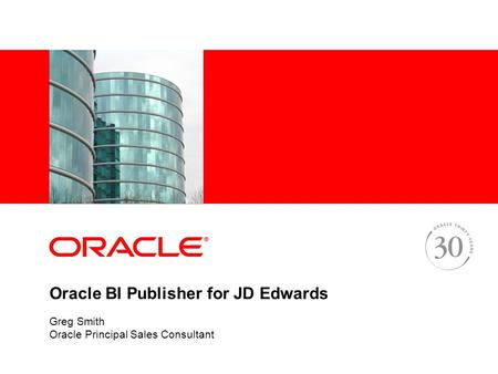 Oracle BI Publisher for JD Edwards
