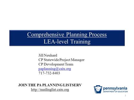 JOIN THE PA PLANNING LISTSERV