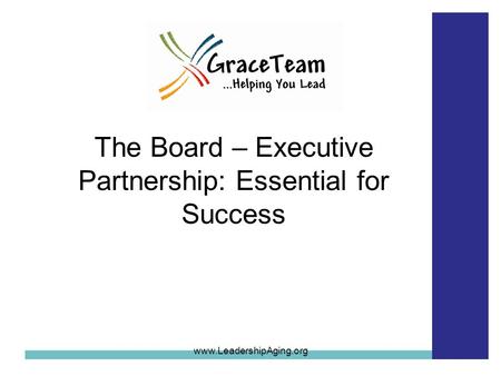 The Board – Executive Partnership: Essential for Success