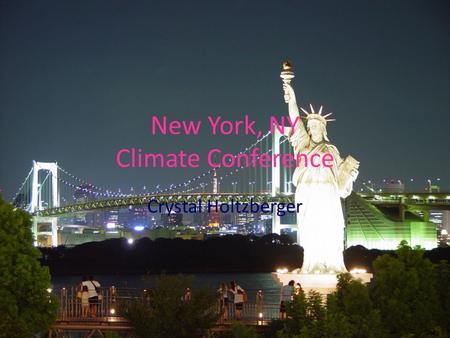 New York, NY Climate Conference Crystal Holtzberger.