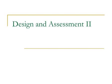 Design and Assessment II. Anthropometric Design Overview Design limitations, benefits, and cost Brief summary of statistical variability Design limits: