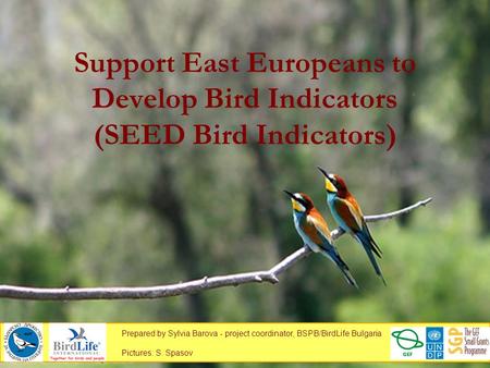 Support East Europeans to Develop Bird Indicators (SEED Bird Indicators) Prepared by Sylvia Barova - project coordinator, BSPB/BirdLife Bulgaria Pictures:
