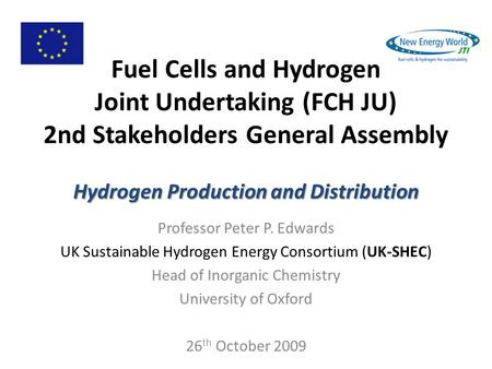 Hydrogen Production and Distribution
