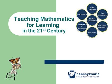 Teaching Mathematics for Learning in the 21 st Century.