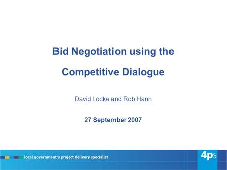 Bid Negotiation using the Competitive Dialogue