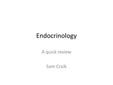 A quick review Sam Craik