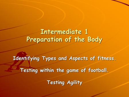 Intermediate 1 Preparation of the Body
