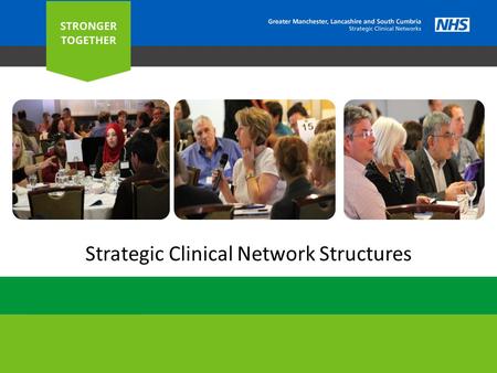 Strategic Clinical Network Structures. O UR STRUCTURE 2 Greater Manchester Area Team (Host Organisation) Greater Manchester Area Team (Host Organisation)