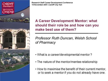 Professor Ruth Duncan, Welsh School of Pharmacy
