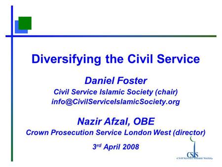 Diversifying the Civil Service