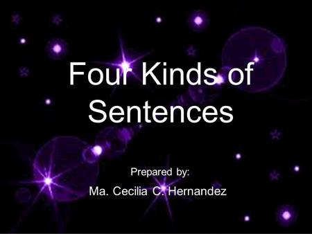 Four Kinds of Sentences