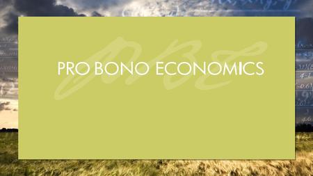 2 © Pro Bono Economics  PBE acts as a broker, matching professional economists with charities;  providing pro bono help to measure performance and understand.