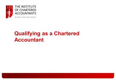 Qualifying as a Chartered Accountant