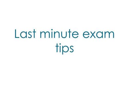 Last minute exam tips. Timings Section A (talk) carries more marks than section B (The Lovely Bones) You’re advised to spend 50 minutes on section A and.