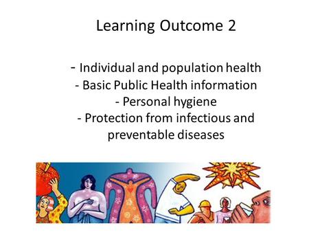 © RSPH 2008 Learning Outcome 2 - Individual and population health - Basic Public Health information - Personal hygiene - Protection from infectious and.