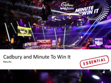 Click to edit Master title style 1 Cadbury and Minute To Win It Results.
