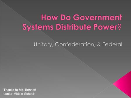 How Do Government Systems Distribute Power?