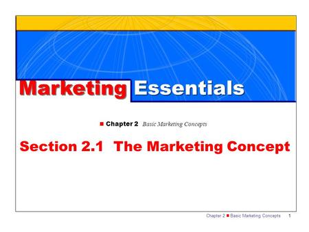 Section 2.1 The Marketing Concept