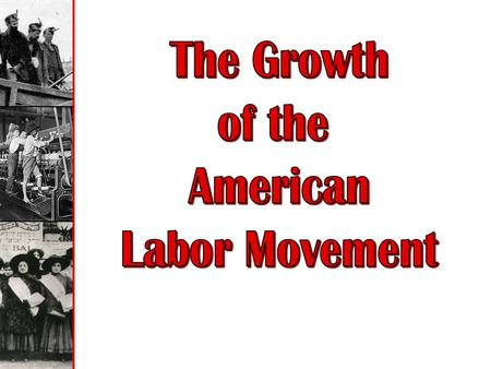 The Growth of the American Labor Movement.