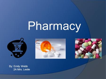 Pharmacy By: Emily Webb 2A Mrs. Leslie. Nature of Work/What They Do  Distributes drugs to individuals  Advises patients, physicians, and other health.