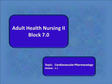 Adult Health Nursing II
